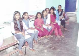 A Group Of Girls Students At HRPG.